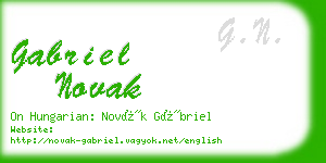 gabriel novak business card